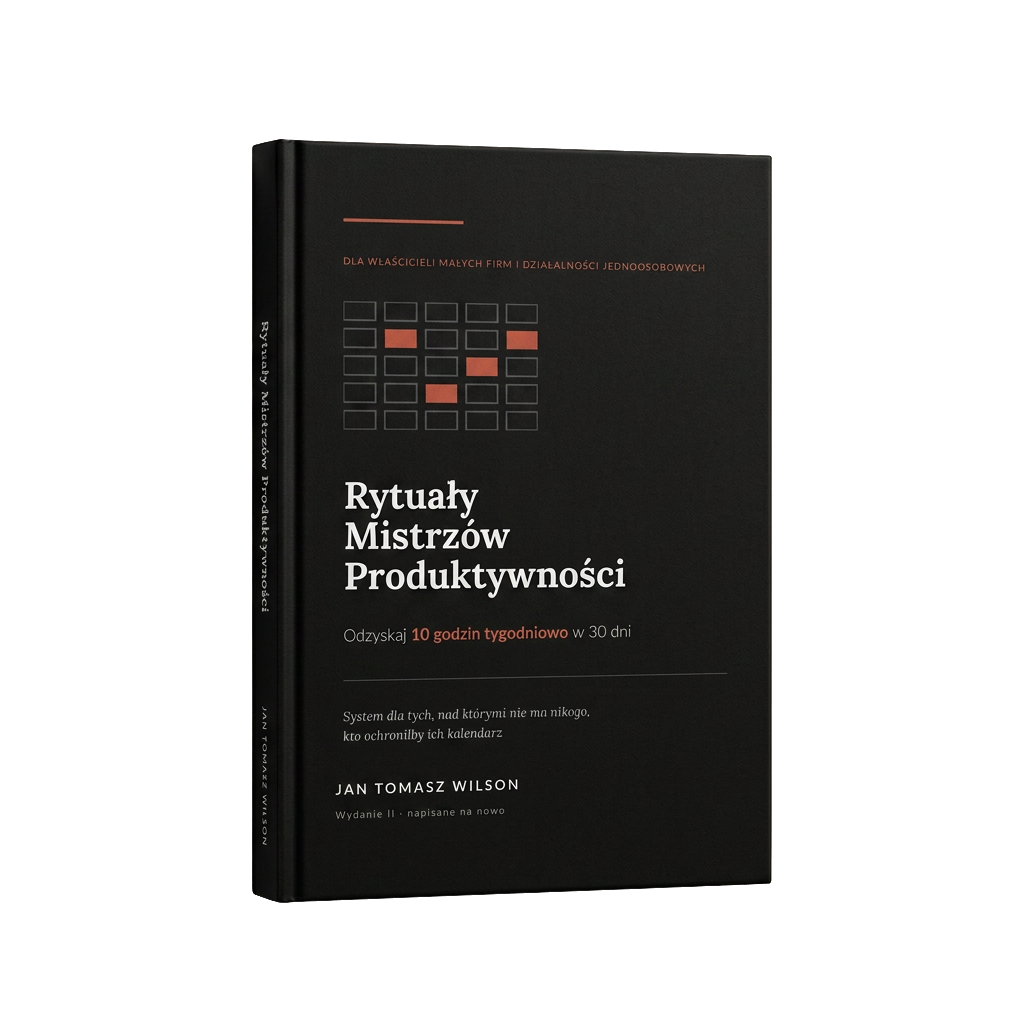 Okładka e-booka Rytuały Mistrzów Produktywności — Piotr Fudali i Jan Tomasz Wilson